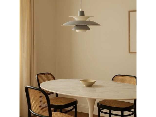 Vlieglamp 30 cm - zilver - wit binnenin - afbeelding 2 van  2