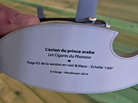 Vliegtuig kuifje met figuur+boek cigares du pharaon - afbeelding 3 van  5