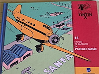 Vliegtuig kuifje met figuur+boek l'oreille cassée - afbeelding 5 van  6