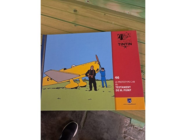 Vliegtuig kuifje met figuur+boek testament de m.pump - afbeelding 5 van  6