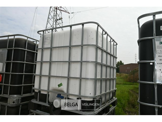 Vloeistoftank 1000 liter + kooi - afbeelding 1 van  4