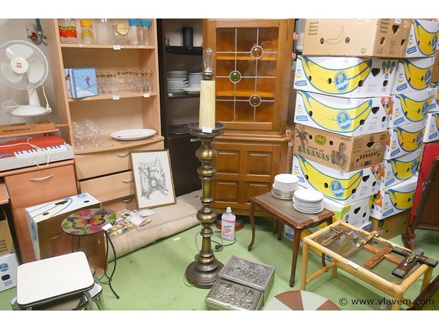 Vloerlamp in koper - afbeelding 1 van  1