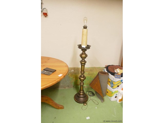 Vloerlamp in koper - afbeelding 1 van  1