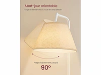 Vloerlamp met bijzettafeltje en stoffen mand - afbeelding 3 van  5