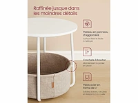 Vloerlamp met bijzettafeltje en stoffen mand - afbeelding 5 van  5