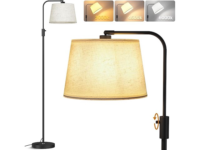 Vloerlamp woonkamer dimbaar 3 kleurtemperaturen - afbeelding 2 van  3