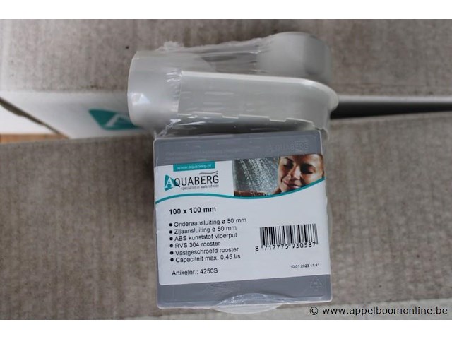 Vloerputten aquaberg 100 x 100 mm, verpakt in dozen - afbeelding 2 van  2
