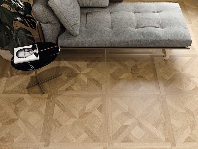 Vloertegel 138,24m² houtmozaïek eikenhout 60x60cm - afbeelding 1 van  7