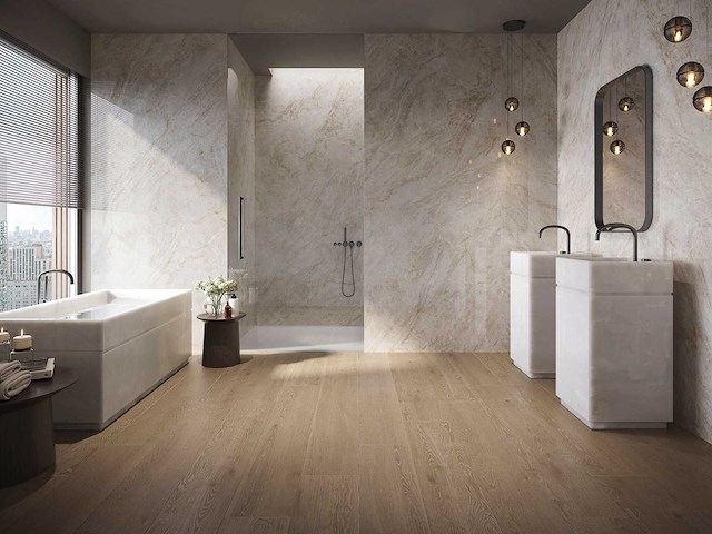 Vloertegel 141,75m² taj mahal wit mat 75x150cm - afbeelding 1 van  12