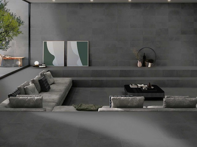 Vloertegel 145,8m² town anthracite 90x90cm - afbeelding 1 van  5