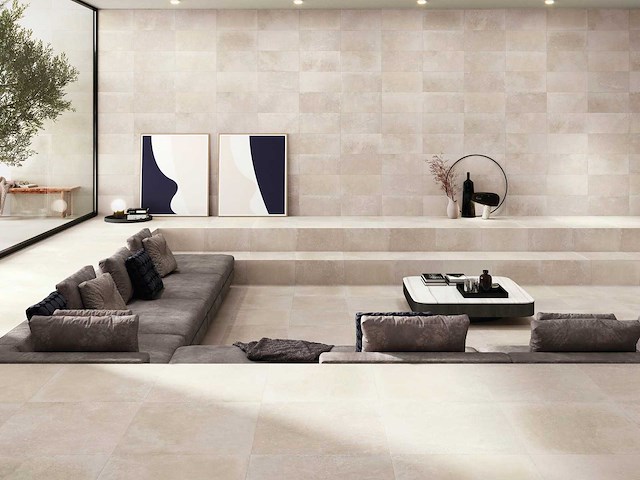 Vloertegel 145,8m² town cream 90x90cm - afbeelding 1 van  5