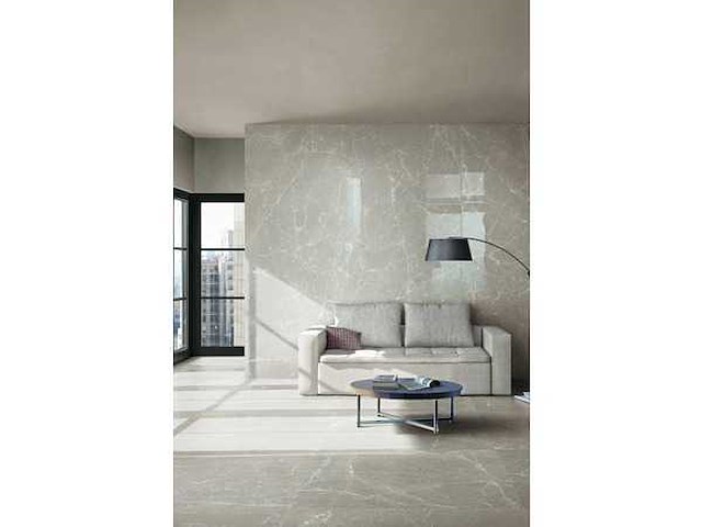 Vloertegel 15,12m² techstone marmer grijs glanzend 60x120cm gerectificeerd - afbeelding 2 van  8