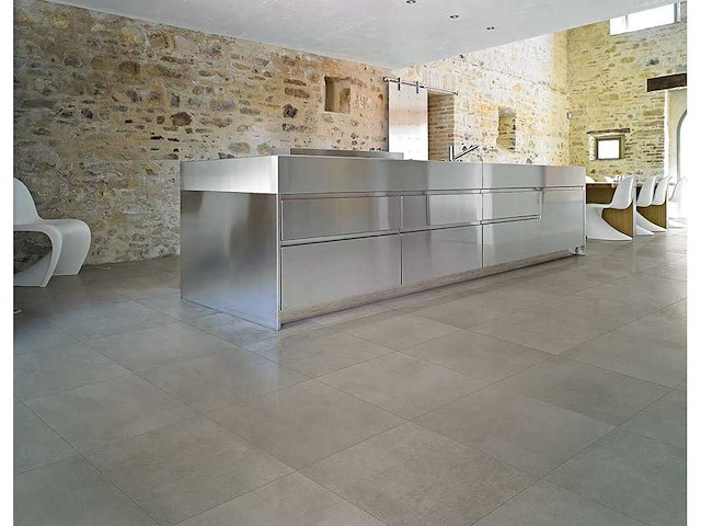 Vloertegel 25,92m² industrieel staal 60x120cm gelijkgereguleerd - afbeelding 1 van  4