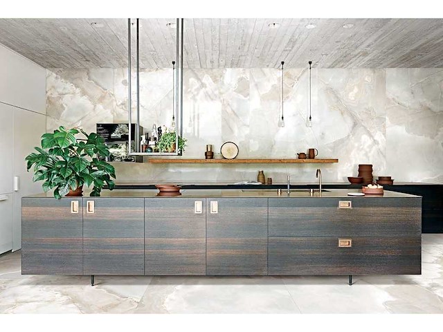 Vloertegel 27,56m² onyx perle glanzend 60x120cm gerectificeerd - afbeelding 1 van  7