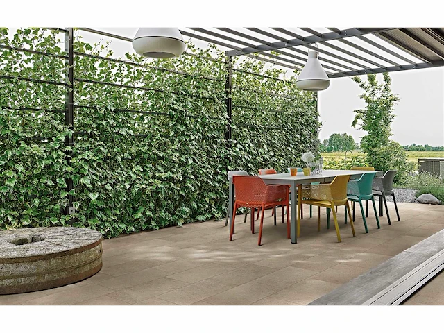 Vloertegel 44,8m² caffelatte zijde 80x80cm gerectificeerd - afbeelding 8 van  10