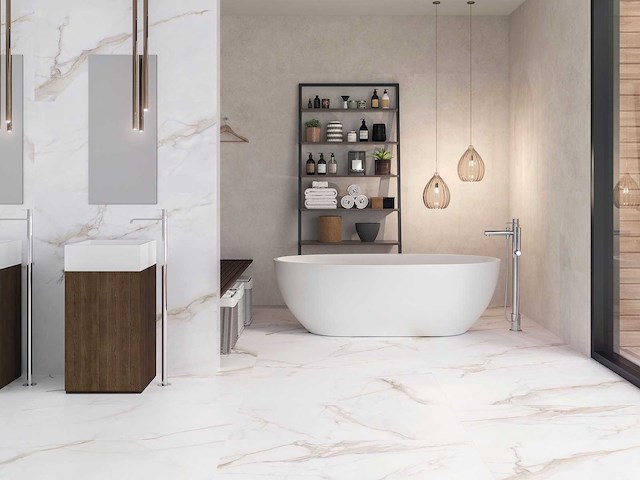 Vloertegel 54m2 calacatta gold 100x100cm - afbeelding 14 van  18