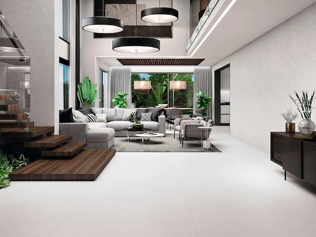 Vloertegel 54m2 granito white 100x100cm - afbeelding 1 van  7