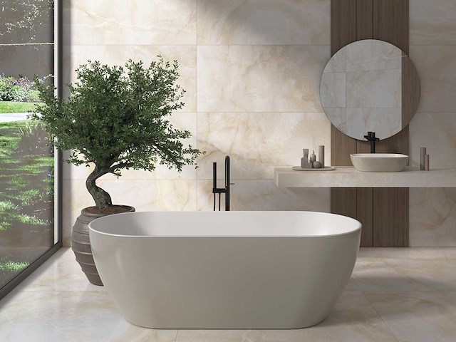 Vloertegel 54m2 onyx cream 100x100cm - afbeelding 1 van  4