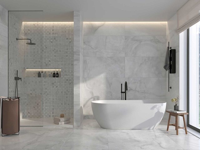 Vloertegel 54m2 onyx wit 100x100cm - afbeelding 1 van  4