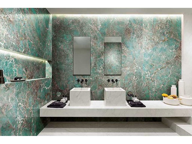 Vloertegel 64,8m² amazonite green glanzend 60x120 - afbeelding 1 van  3