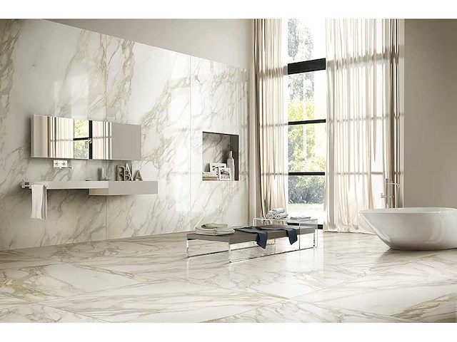 Vloertegel 86,4m² marble creme mat 60x120cm - afbeelding 1 van  6