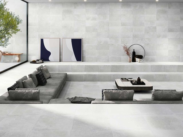 Vloertegel 97,2m² town white 90x90cm - afbeelding 1 van  4