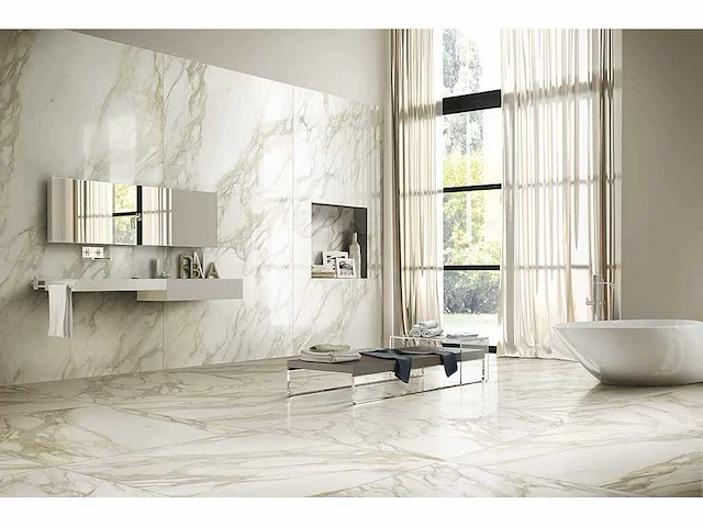 Vloertegels 24,48m² marble creme 60x120cm - afbeelding 1 van  6