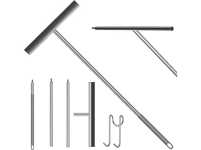 Vloertrekker/douchewisser met verlengde steel - afbeelding 1 van  4