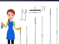 Vloertrekker/douchewisser met verlengde steel - afbeelding 2 van  4