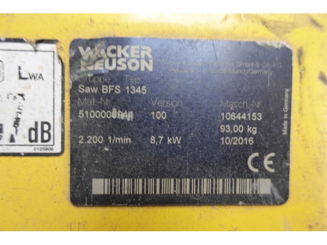 Vloerzaag wacker neuson - afbeelding 7 van  9