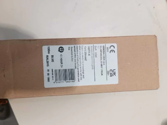 Vobs h07v-k zachte pvc-draad 750v eca 70°c 1,5mm² blauw (100x) - afbeelding 1 van  2