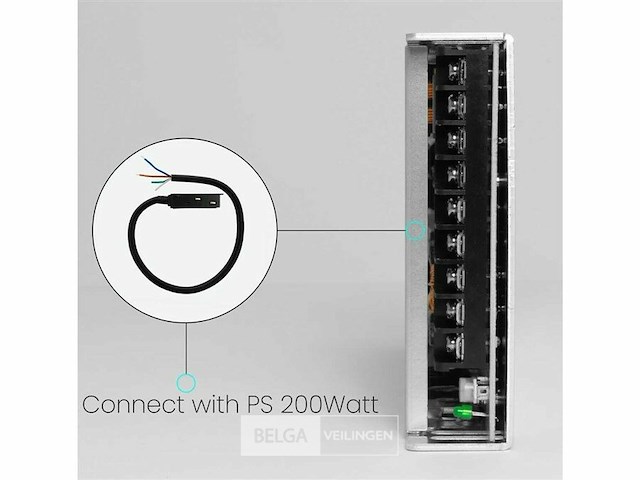 Voedingsconnector met kabel voor magnetische rail - 48v (x4) - afbeelding 3 van  4