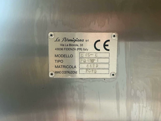 Voedselmachine - la parmigiana ds5-c - jaar 2020 - afbeelding 12 van  18