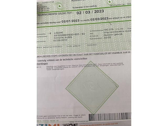 Voertuig meerdere doeleinden toyota auris (2010 / sb1 kn5 6e0 0e 001 893) - afbeelding 20 van  33