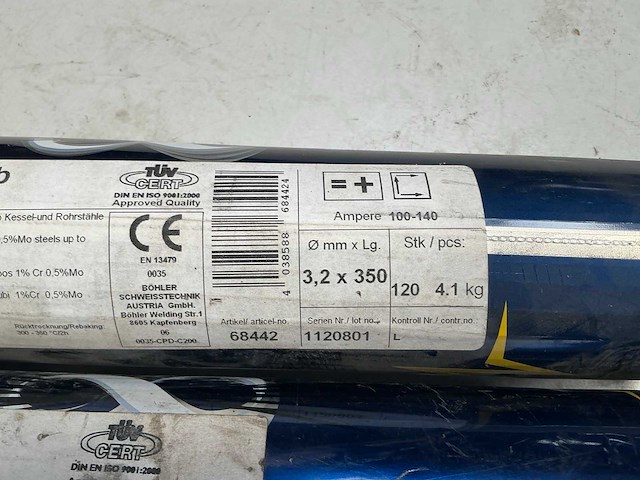 Voestalpine böhler fox dcms kb / fox eas 2-a 3.2x350 doos laselectroden (4x) - afbeelding 2 van  2