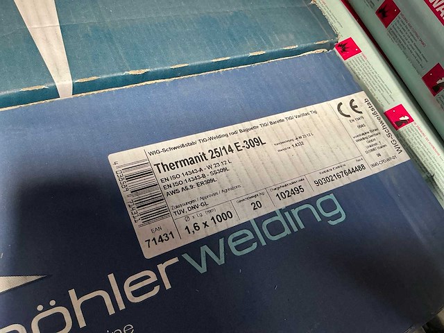 Voestalpine böhler thermanit 25/14 e-309l tig-lasstaven (2x) - afbeelding 3 van  4