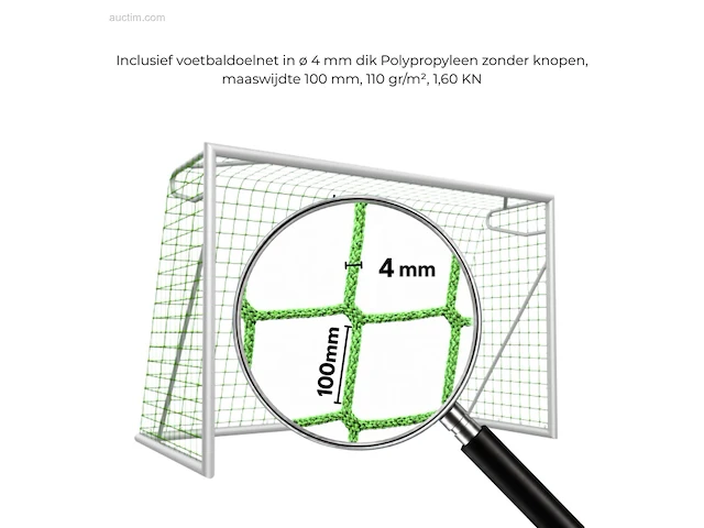 Voetbaldoel calzio champion 300, incl doelnet... - afbeelding 4 van  4
