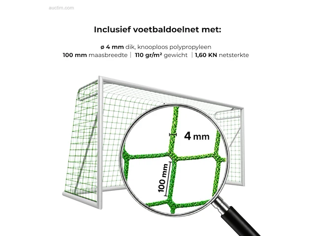 Voetbaldoel calzio champion 400, incl doelnet... - afbeelding 4 van  4