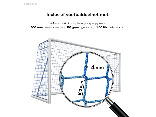 Voetbaldoel calzio champion 400, incl doelnet... - afbeelding 3 van  4