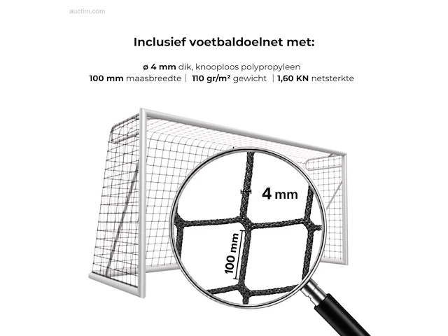Voetbaldoel calzio champion 400, incl doelnet... - afbeelding 4 van  4