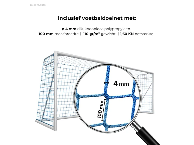 Voetbaldoel calzio champion 500, incl doelnet... - afbeelding 4 van  4
