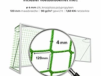 Voetbaldoel calzio elite 600, incl doelnet groen - afbeelding 3 van  4
