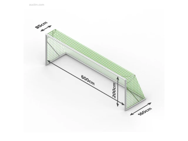 Voetbaldoel calzio elite 600, incl doelnet groen - afbeelding 4 van  4