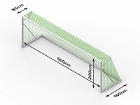 Voetbaldoel calzio elite 600, incl doelnet groen - afbeelding 4 van  4