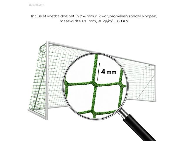 Voetbaldoel calzio elite 732, incl doelnet groen - afbeelding 4 van  4