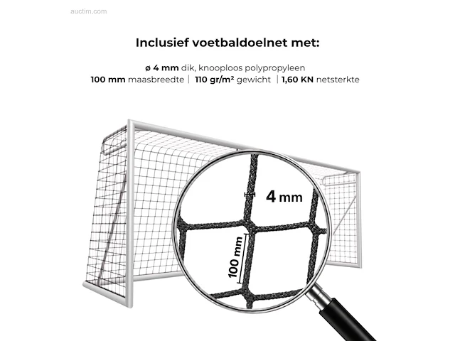 Voetbaldoelen calzio champion 500, incl doelnet... - afbeelding 3 van  4