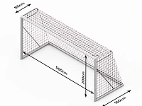 Voetbaldoelen calzio champion 500, incl doelnet... - afbeelding 4 van  4