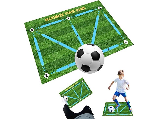 Voetbaltrainingsmat, 90 x 60 cm - afbeelding 1 van  4