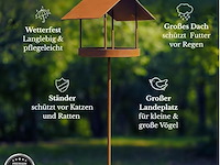 Vogelhuisje met standaard, weerbestendig - afbeelding 4 van  4