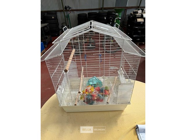 Vogelkooi met toebehoren - afbeelding 1 van  4